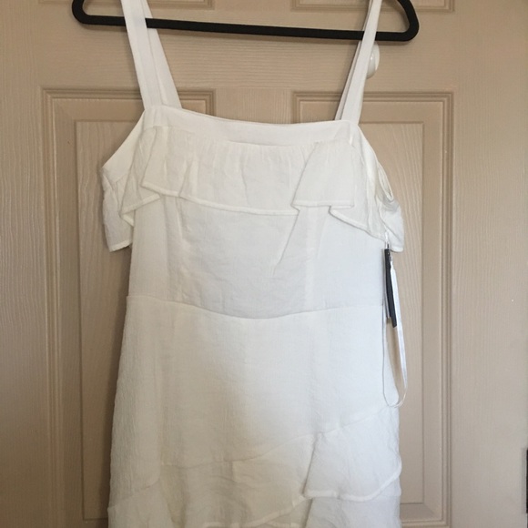 CITY STUDIO Womens White Ruffled Sleeveless Square Neck Romper Juniors Size:11 - Picture 5 of 5